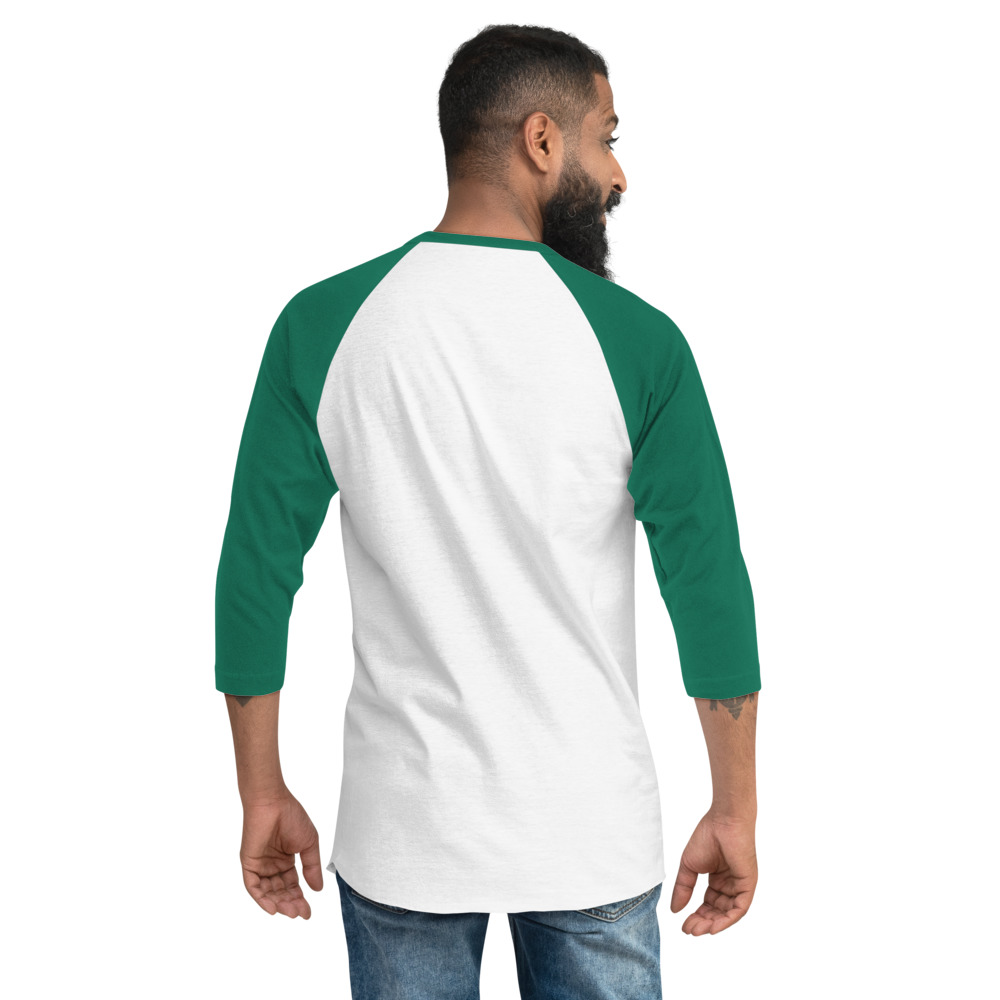 Champion Raglan Baseball T-Shirt White/Dark Green / M